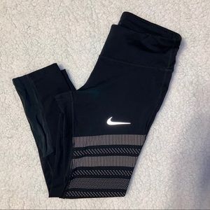 Nike Drifit Black Patterned Leggings